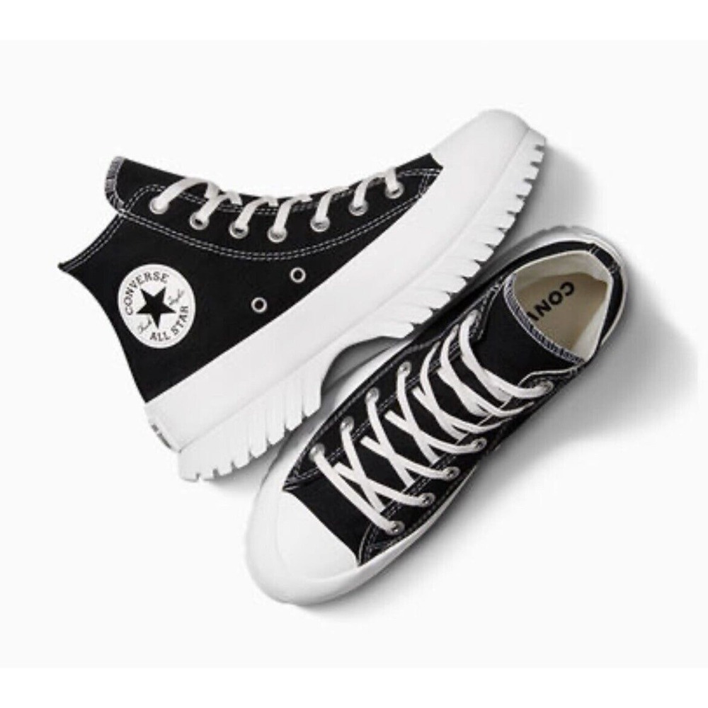 Converse CTAS Hi Lugged 2.0 Platform Shoes Black Canvas Mens 9.5 or Womens 11.5 - Picture 5 of 12